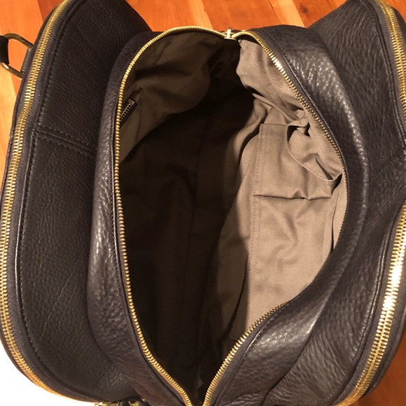 J. Crew Black Leather Biennial Satchel - Picture 6 of 7